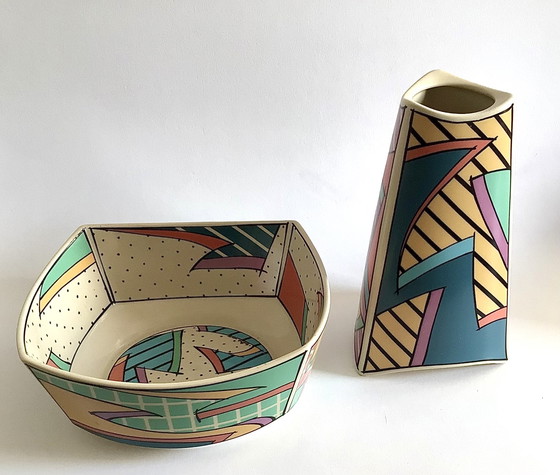 Image 1 of Rosenthal Dorothy Hafner Flash Eine Vase und eine Schale