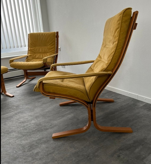 2 chaises sieste Ingmar Relling + pouf