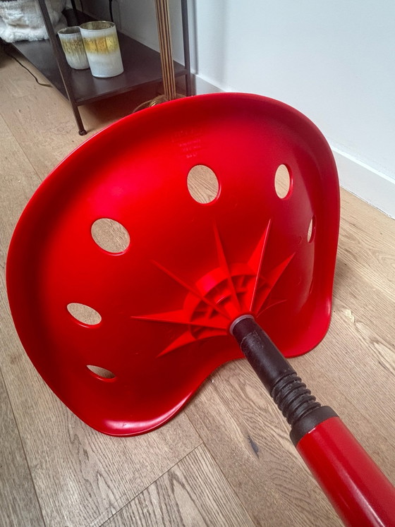Sgabello vintage IKEA Traktor / sgabello sedile trattore – Rosso – Sedie girevoli, Plastica, Metallo (photo 8 of 9)