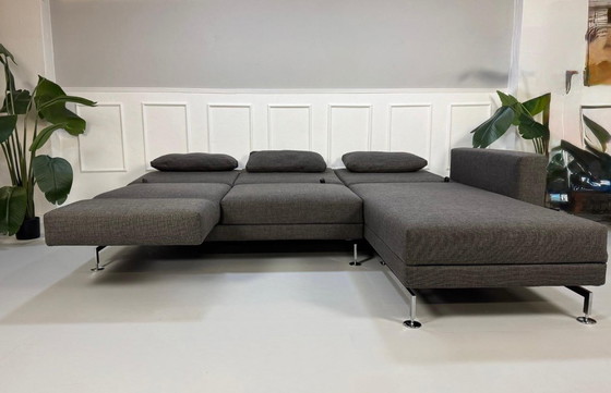 Image 1 of Brühl Moule hoekbank stof designbank grijs slaapbank