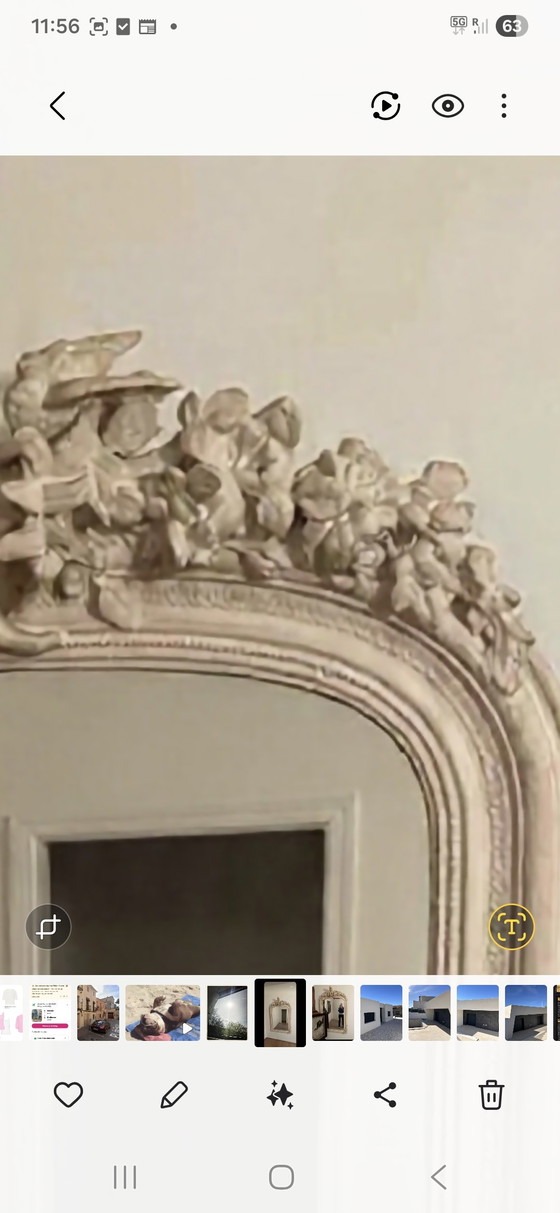 Image 1 of Vintage mirror with angel