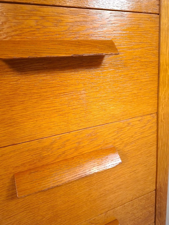 Image 1 of Deep wooden chest of drawers from Sweden