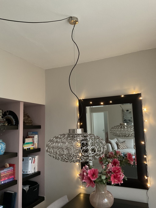 Terzani GRA design pendant lamp oval nickel