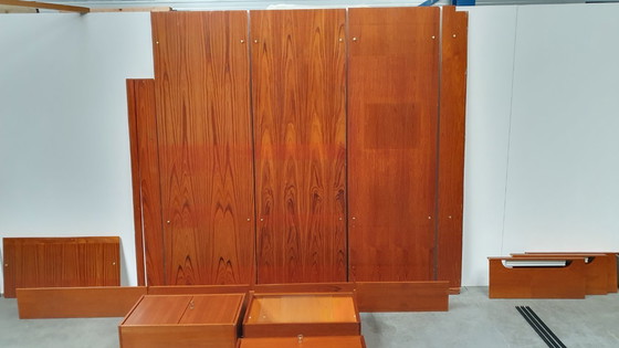Image 1 of vintage wall unit deens modules teak 60s