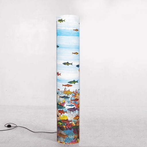 Rare Lampadaire "Aquarium" des années 1990 par Piero Fornasetti pour Antonangeli
