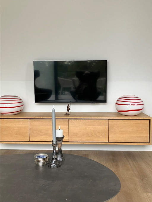 2 lámparas de mesa – tafellampen, Glass, Metal