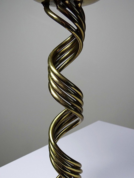 Image 1 of Bougeoir en laiton torsadé "Barley Twist" Mid-Century moderne, 1950-1970