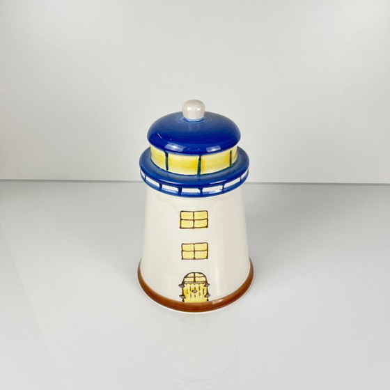 Image 1 of "Lighthouse" ceramic cookie jar / box