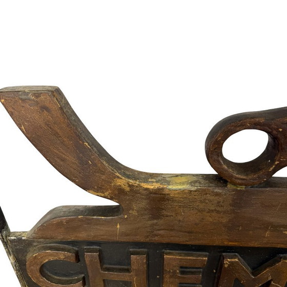 Image 1 of Vintage apothekers uithangbord – drogisterij bord met vijzel en stamper