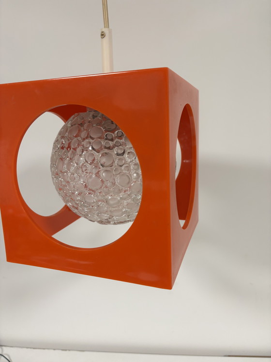 Image 1 of Suspension allemande style Spoutnik, années 70, style Mid-Century, en verre, par Richard Essig