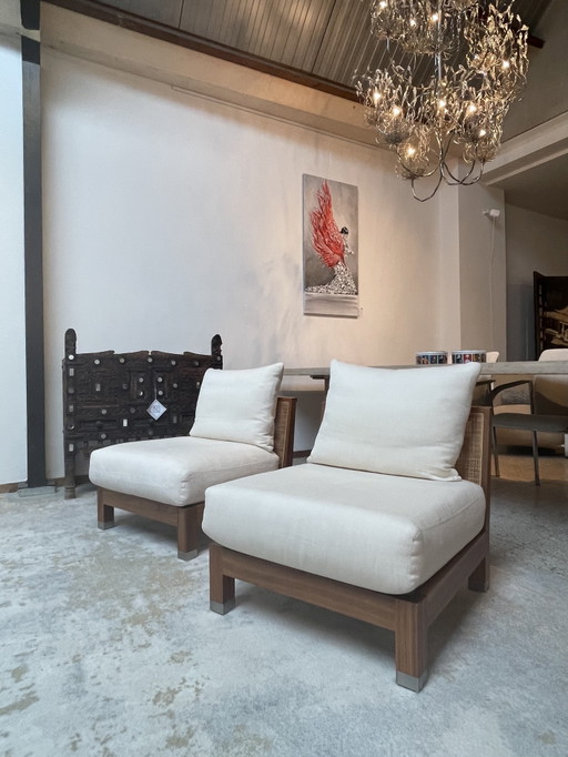 2 Flexform Zanzibar Lounge Fauteuils