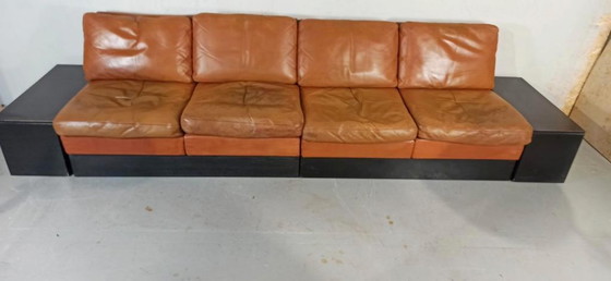 Image 1 of Divano modulare in pelle vintage COR
