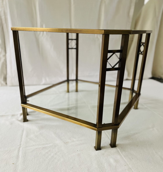 Image 1 of Table d'appoint vintage Belgo Chrom - Sélection Dewulf (années 70-80), style Hollywood Regency