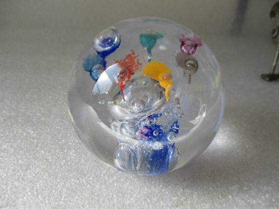 Image 1 of Antique and vintage Murano glass letter weight, mid-20th century.