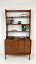 Swedish Vintage Teak Veneer Bookcase Bolmen