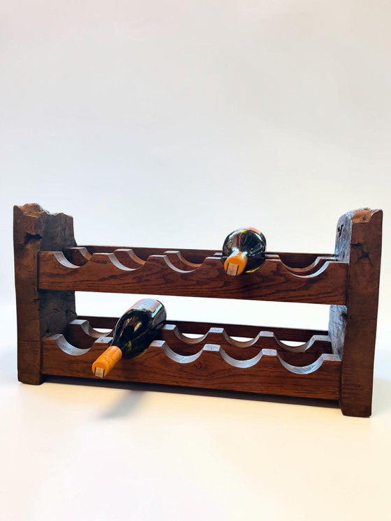 Supergaaf Brutalistisch Vintage wijnrek – Keukenaccessoires, Wood (photo 2 of 11)