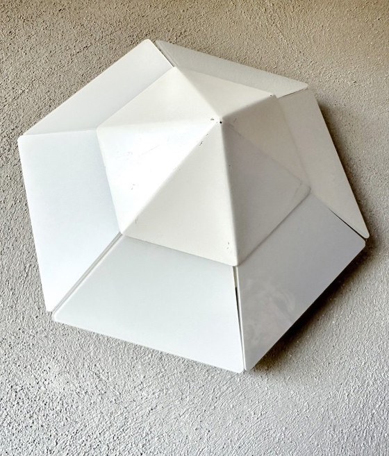 Vintage Kalmar ceiling or wall light, Metal, White (photo 9 of 10)