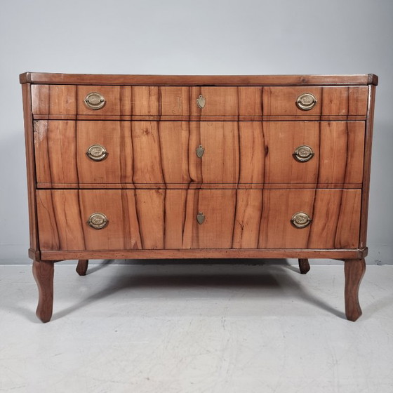 Commode classiciste, Bois, Métal, Marron, Vintage (photo 7 sur 12)