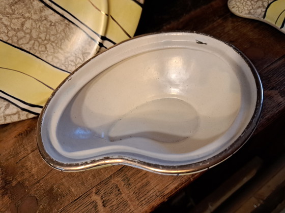 Image 1 of Set di 2 piatti decorativi in ceramica tedesca di metà secolo + ciotole con coperchio