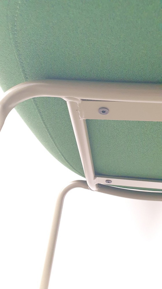 Image 1 of MDD high design bar stool Baltic Soft Duo green pleated fabric