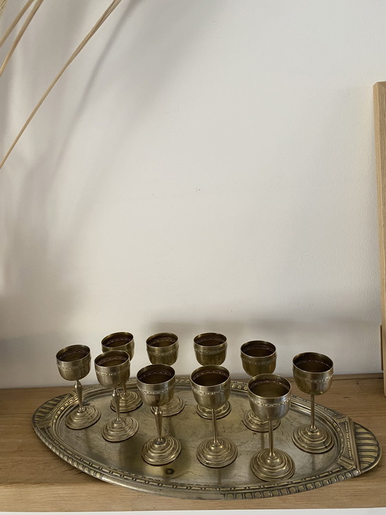 Image 1 of Bicchieri da vodka in acciaio antico