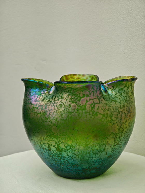 Johann Loetz Witwe - Vaso Art Déco Iridiscente – Vasi, Glass (photo 7 of 8)