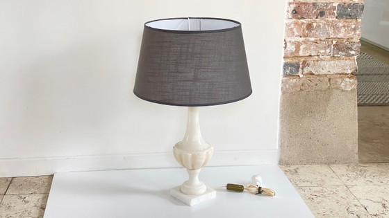 Lampe Medicis Pierre D'Albatre Vintage – Textile, Stone (photo 7 of 17)