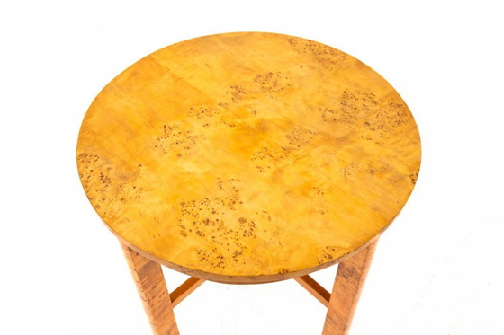 Image 1 of Mesa auxiliar Art Decó, mediados del siglo XX, abedul.