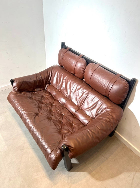Sofá de 2 plazas de piel Gerard Van Den Berg – Marrón coñac – Loveseat (photo 3 of 6)
