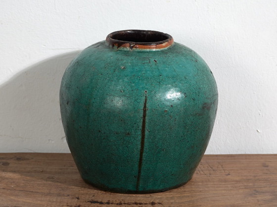 Antique turquoise green vase (c.1820) #32 – Ceramic (photo 28 of 34)