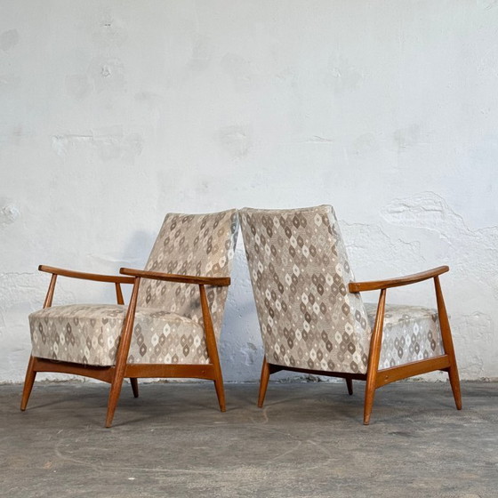 Image 1 of Een paar Hongaarse fauteuils in mid-century modern stijl, 1960