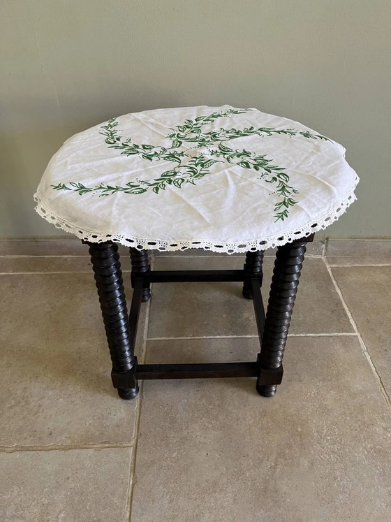 Side table with press screw style legs – Wood, Rustic (photo 11 of 14)