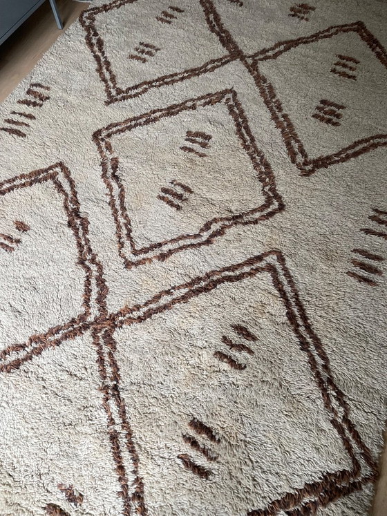 Hoogpolige wollen berber, Vloerkleden en tapijten, Crème, Bohemian (foto 4 van 6)