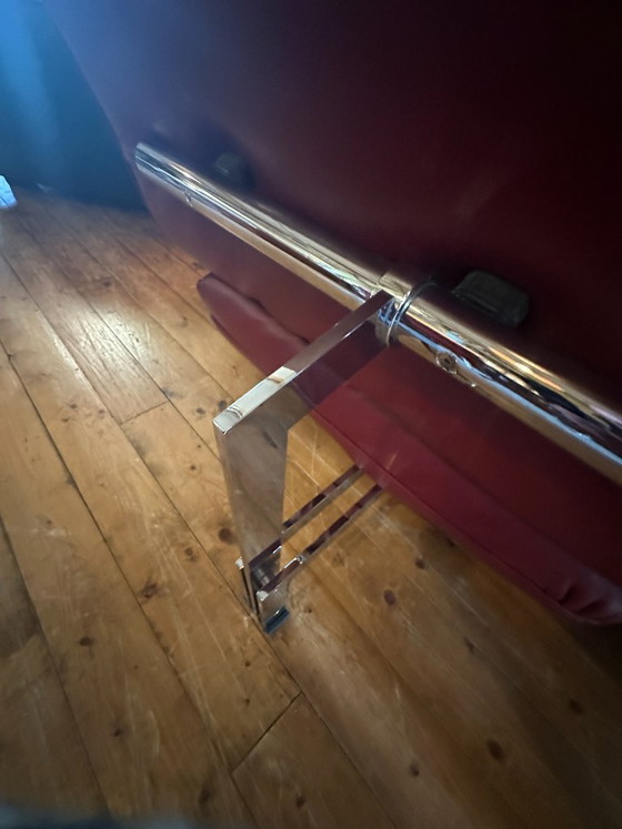 De Sede design sofa DS 140, De Sede DS140, 2 seaters, Leather, Metal, Red, Modern (photo 8 of 15)