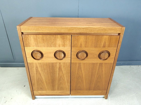 Image 1 of Meuble bar brutaliste marron des années 1970