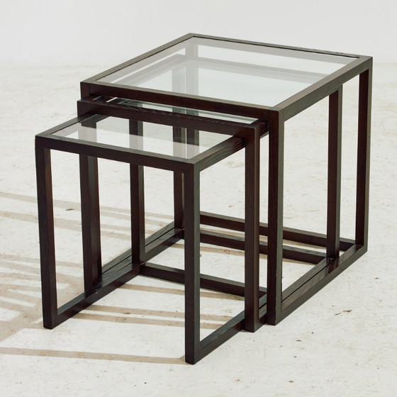 Image 1 of MK10268 Tables gigognes en chêne, lot de 3