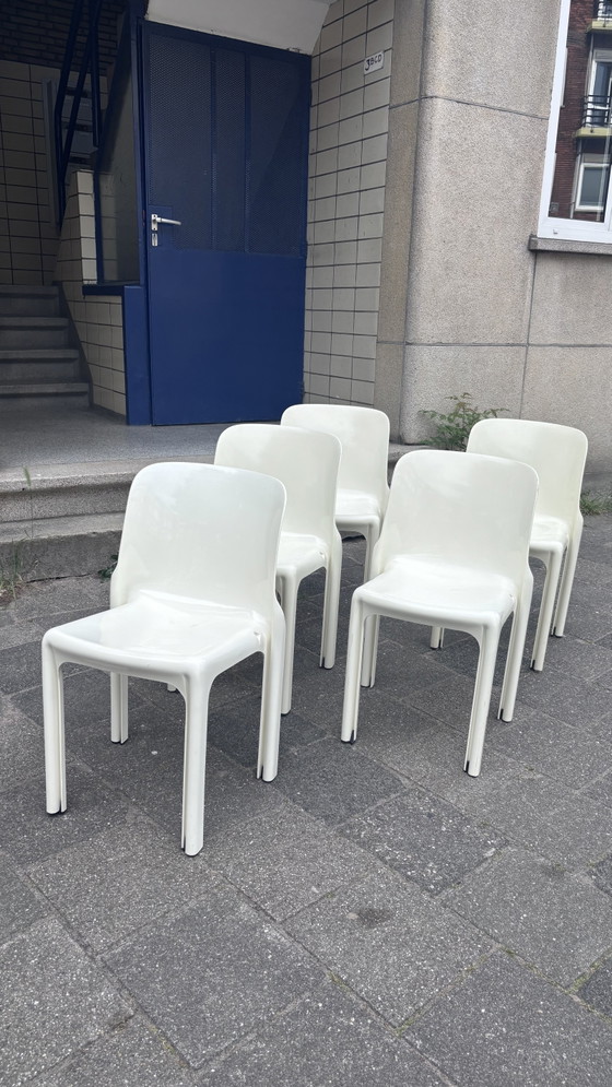 Image 1 of 5x witte Artemide Selene stoelen