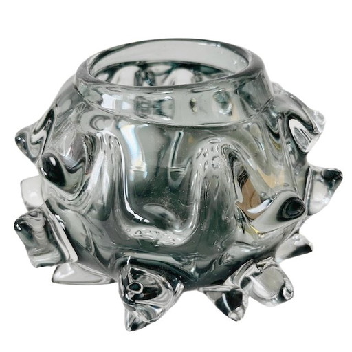 Polspotten Hobnail Glass tea-light holder smoked glass