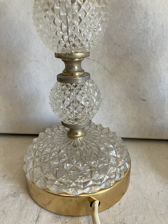 Image 1 of Palme & Walter / Lampada da tavolo in cristallo di metà secolo Palwa