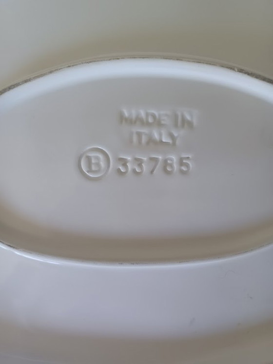Image 1 of Bassano barbotine serving dish — Italian mid-century, hand-painted. 47cm!