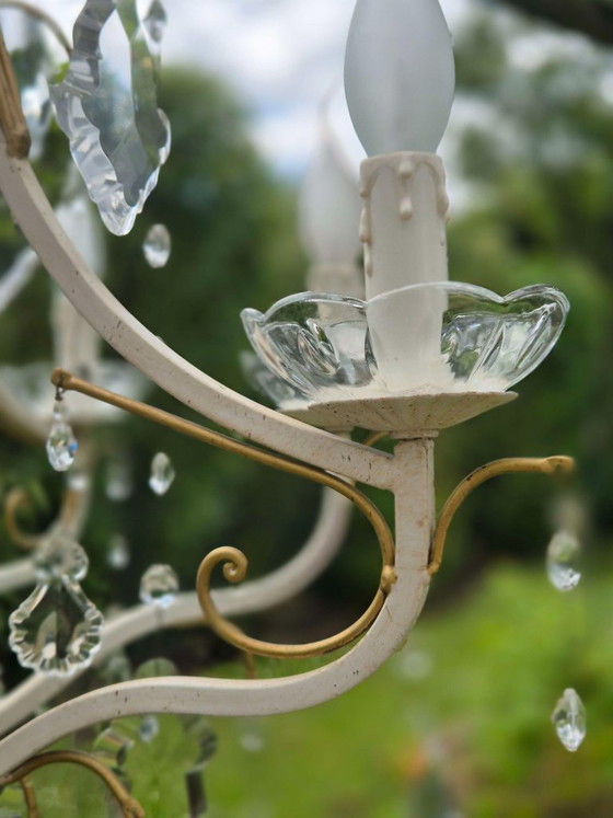 Image 1 of Originele Domicil kroonluchter "Tredo" - Murano glas & gouden accenten