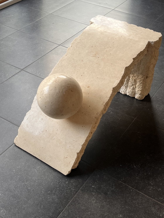 Image 1 of Tavolino da caffè vintage in pietra Mactan degli anni '80