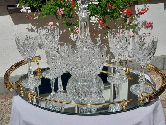 Bohemian Crystal Drink Set – Glass & Decanter (photo 2 of 7)