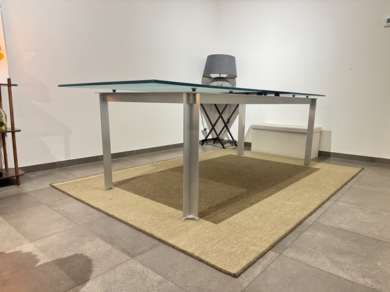 Image 1 of B&B Italia extendable designer dining table, Paolo Piva, glass