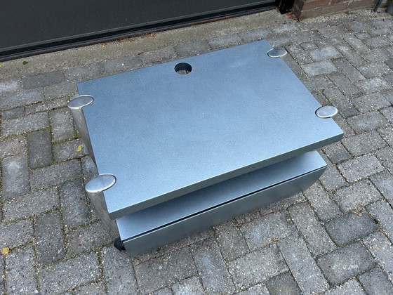 Image 1 of Leolux Verso Meuble TV bleu clair métallisé