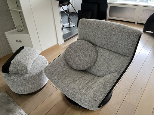 Divano Artifort F510 + cuscino e pouf Minotti - rivestiti