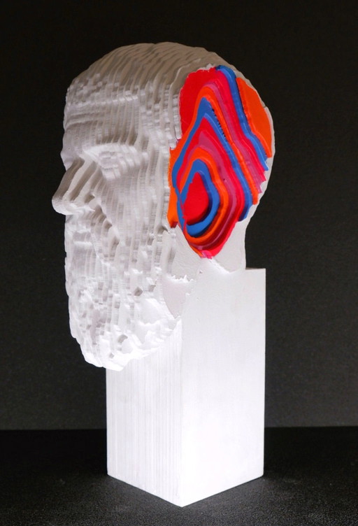 Daniele Fortuna - Colormination Plato - Scultura originale 2020