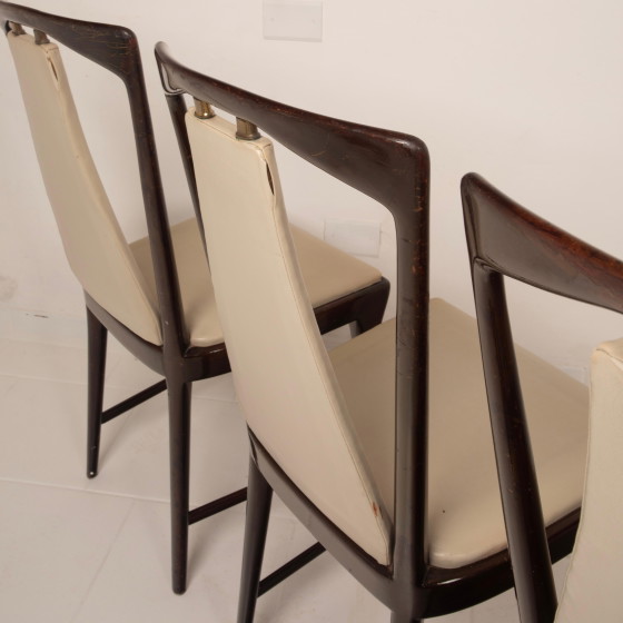 Osvaldo Borsani Sedie da Pranzo Italiane Mid Century in Mogano Tinto per ABV 1950 – Wood, Mid Century Modern (photo 16 of 20)