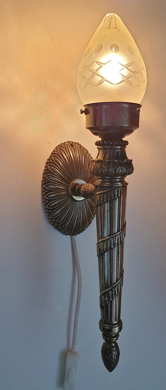 Image 1 of 2 lampade da parete / torce in stile Art Déco Impero