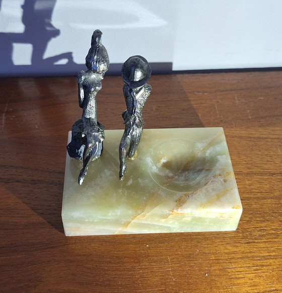vide-poche / asbak 'Les Amoureux' – Decoratieve objecten, Metaal, Steen (photo 7 of 8)